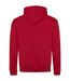 Mens varsity full zip hoodie fire red/jet black Awdis