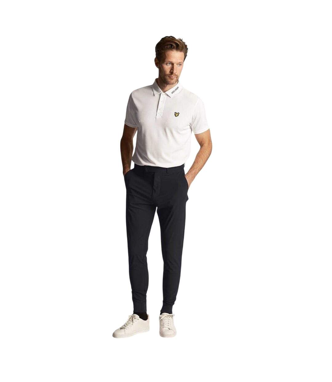 Chino Cintré Et Uni Airlight Homme Noir Lyle & Scott-1