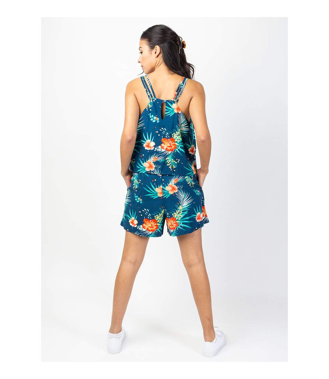 Combi Short femme plage STACY motif floral Coton Du Monde