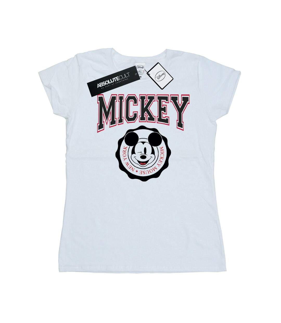 Disney Femme/Les femmes Mickey Mouse New York Seal - T-shirt en coton (Blanc) - UTBI32035-1