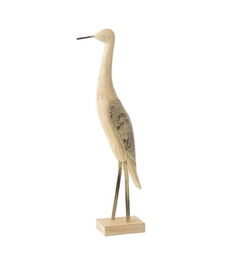 Statue Déco Oiseau en Bois Denny 62cm Naturel