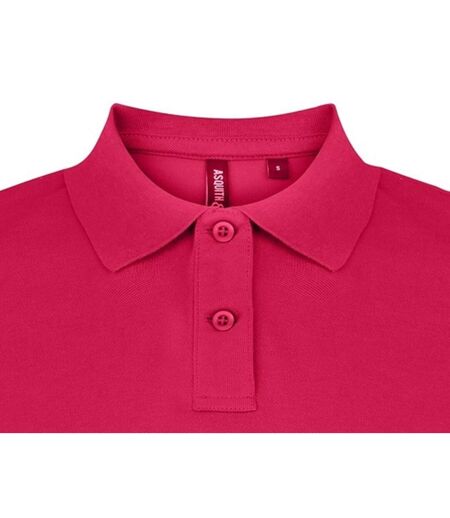 Asquith & Fox Womens/Ladies Plain Short Sleeve Polo Shirt (Hot Pink) - UTRW3472