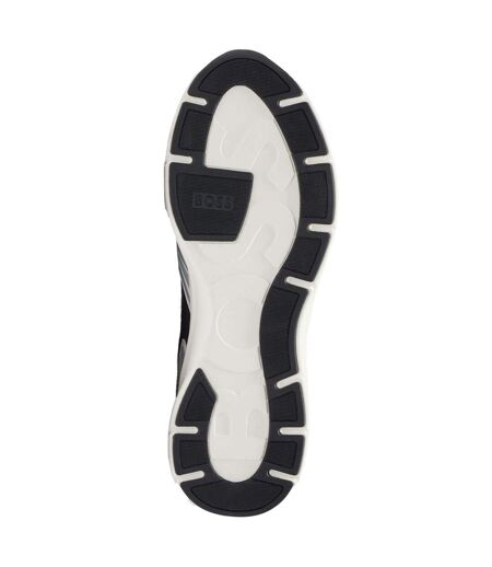 Mens Owen Running Trainers Quicksilver Silver Black Boss