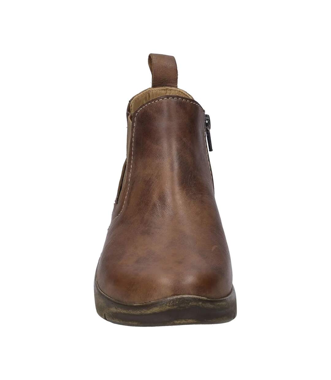 Bottes Chelsea En Cuir Conny 57 Femmes/dames Marron Cognac Josef Seibel-1
