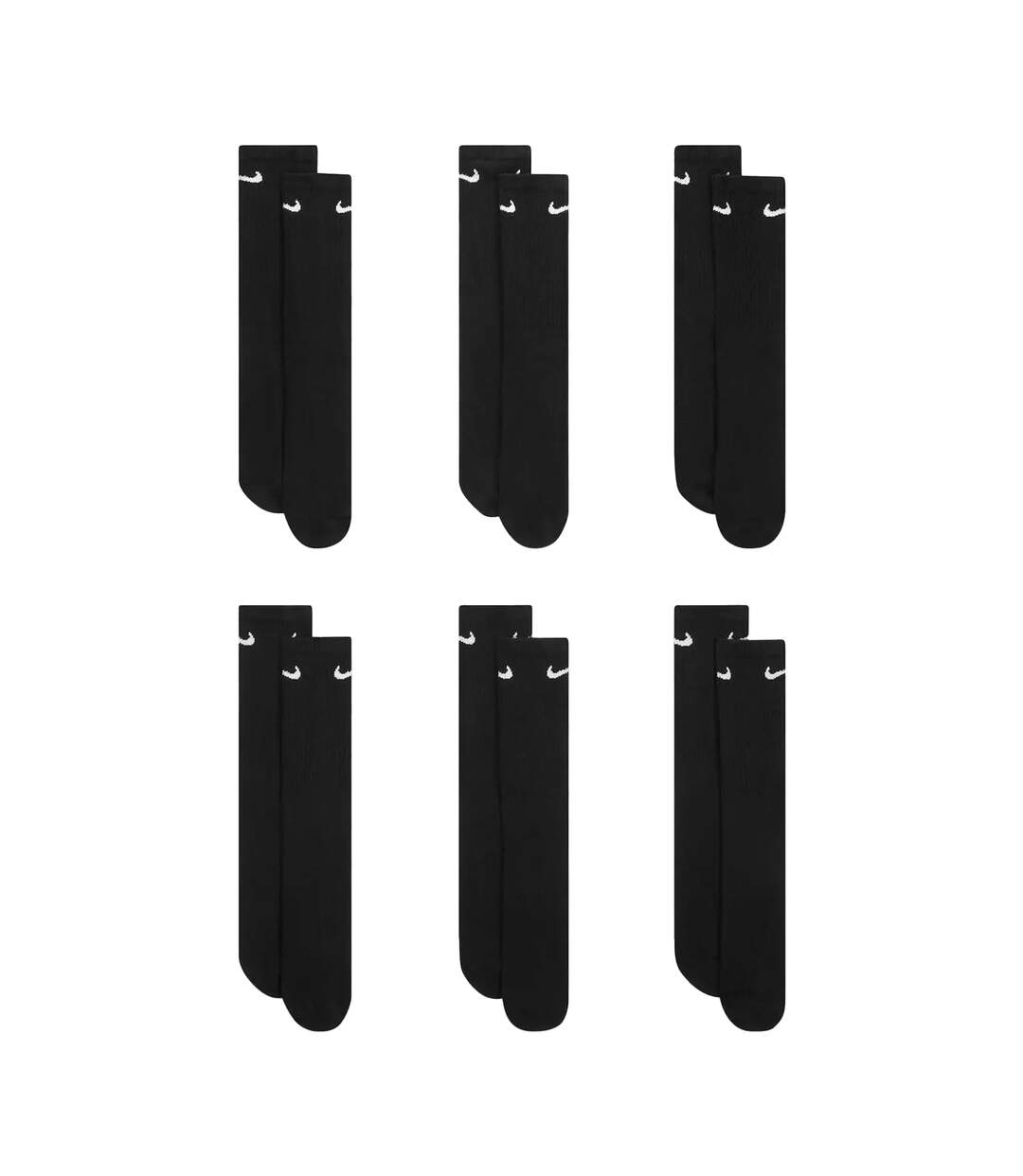 Lot De 6  Chaussettes Entraînement Everyday Adulte Noir Nike-3
