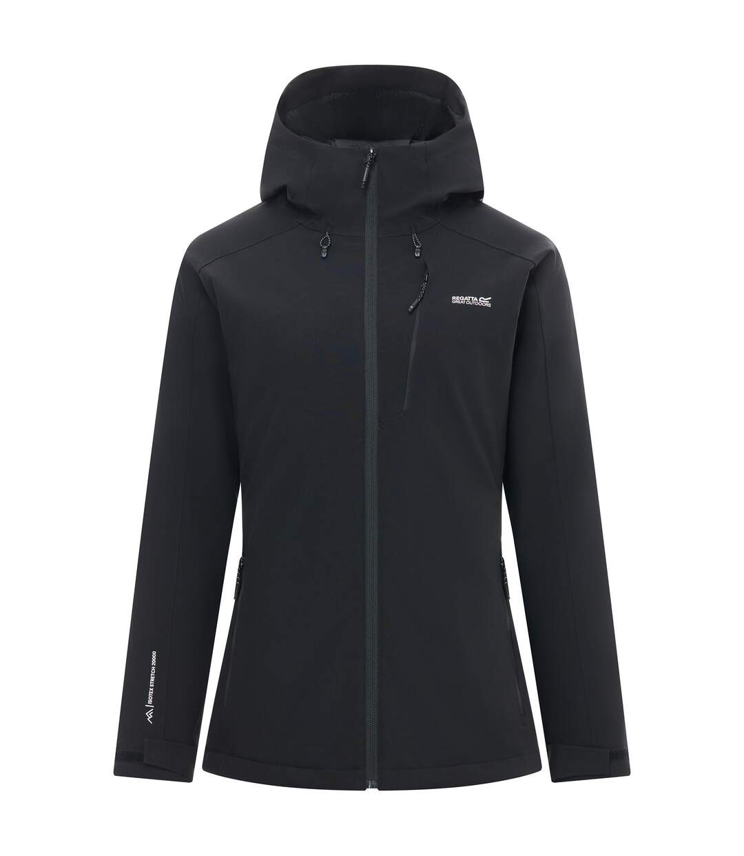 Doudoune Imperméable Et Extensible À Capuche Et Ourlets Ajustables Highton Femme Noir Regatta-2