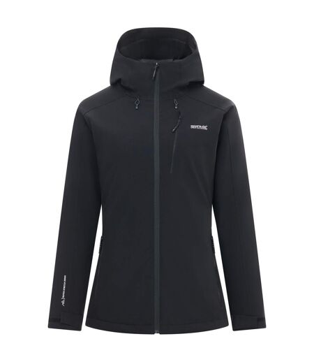 Doudoune Imperméable Et Extensible À Capuche Et Ourlets Ajustables Highton Femme Noir Regatta