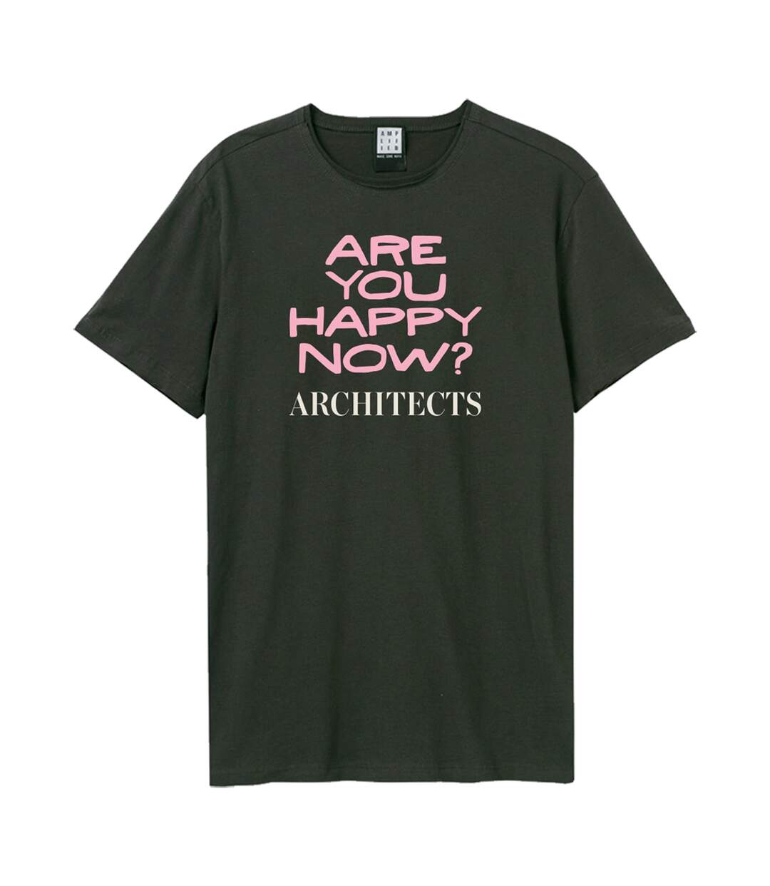 T-shirt are you happy now adulte charbon Amplified