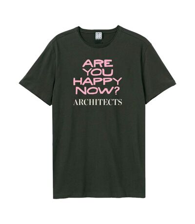 T-shirt are you happy now adulte charbon de bois Amplified