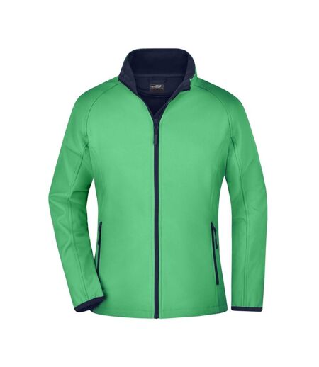 Veste Softshell Promo Femme Vert Bleu Marine James And Nicholson