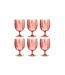 Lot de 6 Verres à Vin Réutilisable Plastique 31cl Rouge