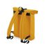 Roll top recycled backpack one size mustard Bagbase-2