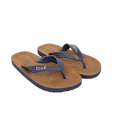 Mens 2 flip flops marine FCUK