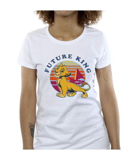 Disney T-shirt en coton Femme/Ladies The Lion King Future King (Blanc) - UTBI25285