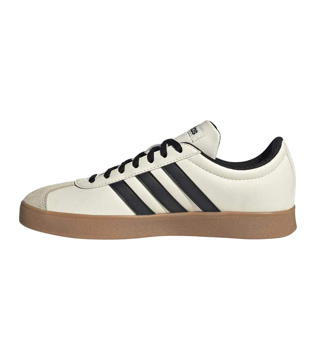 Womens/ladies 3 Stripes Synthetic Trainers Off White Gum Adidas-3