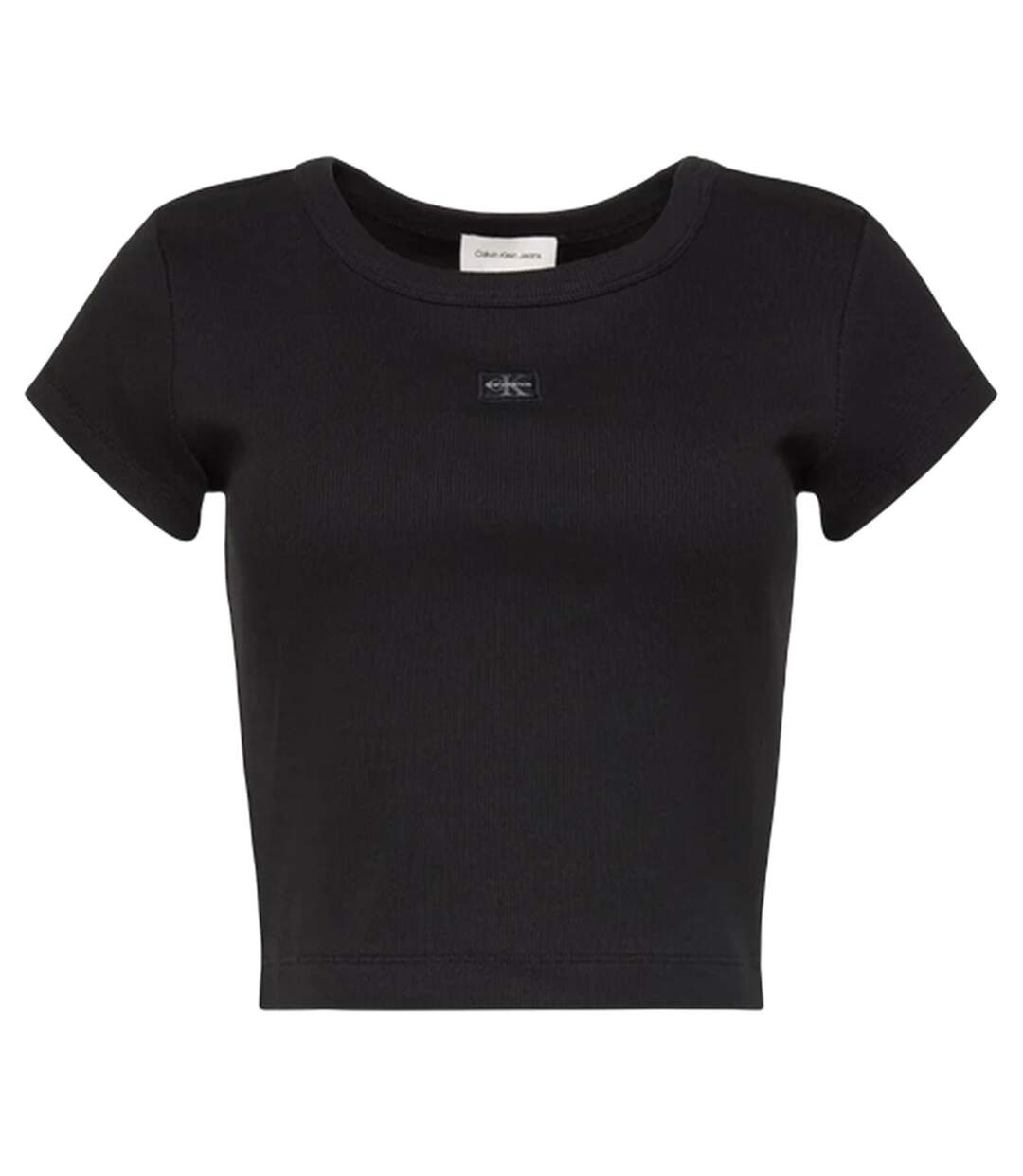 Haut Court Motif/style Côtelé Femme Noir Calvin Klein-2