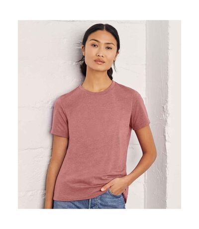 Womens/ladies Cvc Relaxed Fit T-shirt Heather Mauve Bella + Canvas