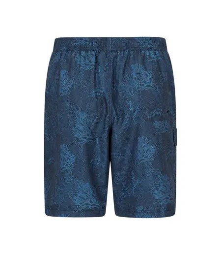 Boardshort À Taille Élastiquée Motif/style Océan Homme Bleu Marine Imprimé Mountain Warehouse