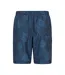 Boardshort À Taille Élastiquée Motif/style Océan Homme Bleu Marine Imprimé Mountain Warehouse-2