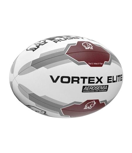Ballon De Rugby League Vortex Elite Taille 5 Blanc Pourpre Gris Rhino