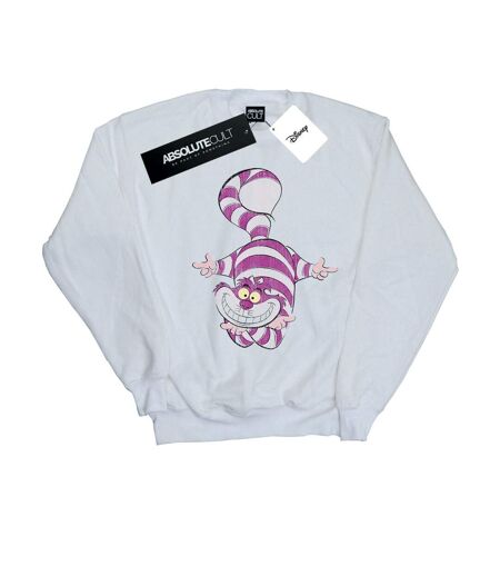 Disney - Sweat ALICE IN WONDERLAND CHESHIRE CAT UPSIDE DOWN - Femme (Blanc) - UTBI5608