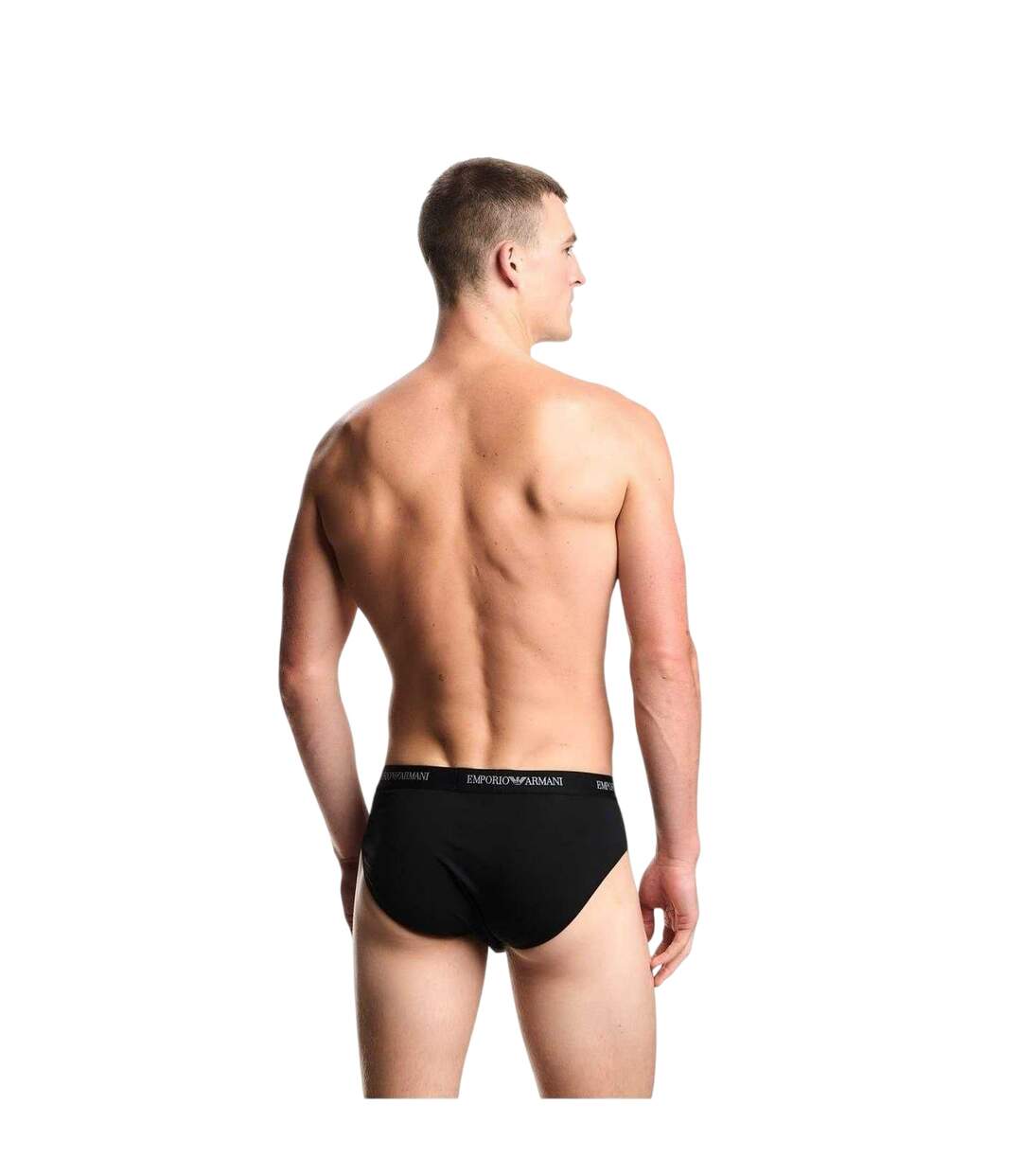 Lot De 3  Slips Motif/style Uni Homme Noir Emporio Armani-3