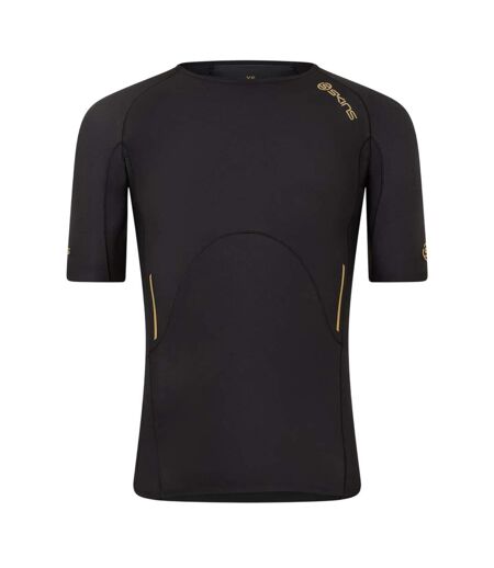 Mens A400 Back Logo Performance Fitted Top Black Skins