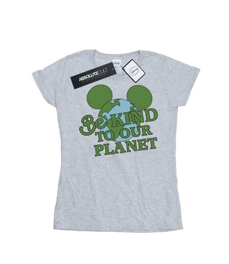 Disney T-shirt en coton Be Kind de Mickey Mouse pour femmes/femmes (Gris sportif) - UTBI32175