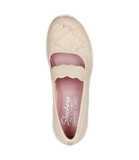 Womens/ladies seager trainers light pink Skechers