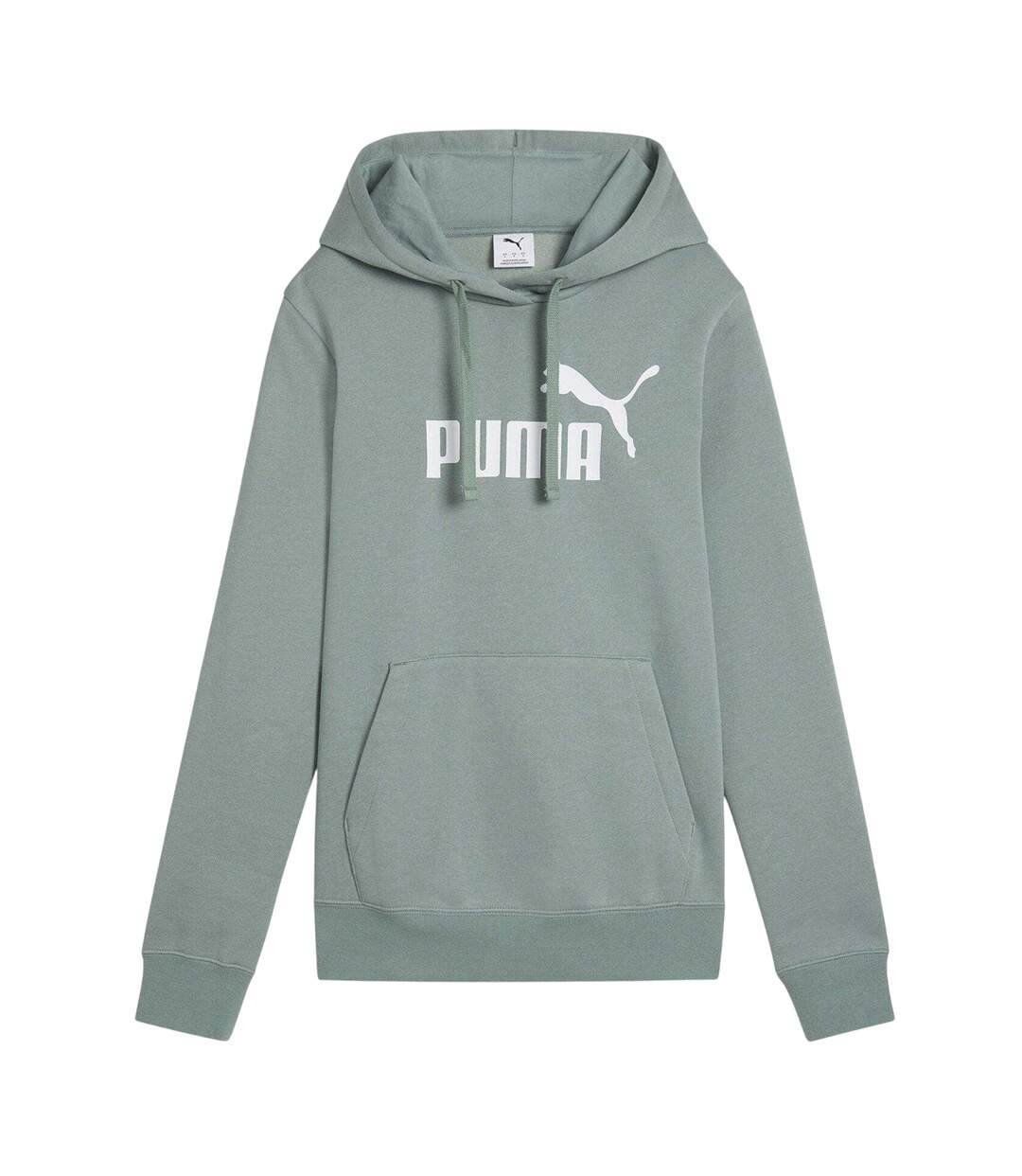 Womens/ladies No.1 Logo Fleece Overhead Hoodie Green Puma-2