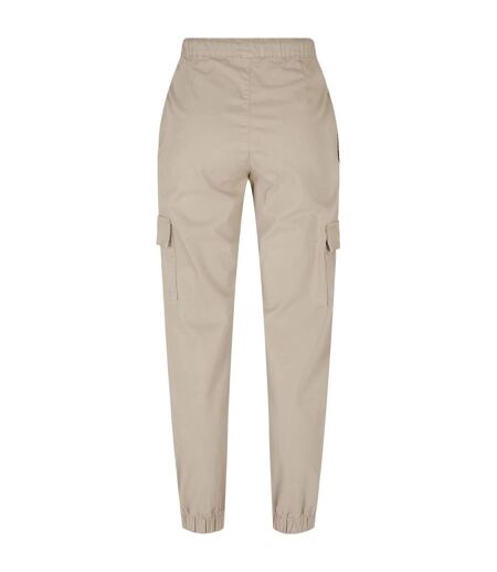 Womens/ladies Cargo Pocket High Waist Jogging Bottoms Soft Seagrass Urban Classics