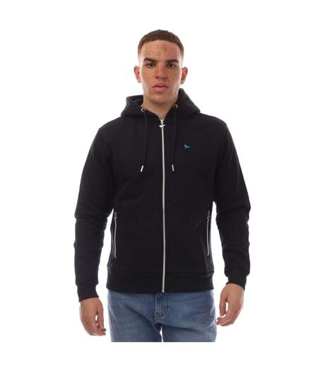 Mens Route 66 Full Zip Hoodie Black Modern Amusement