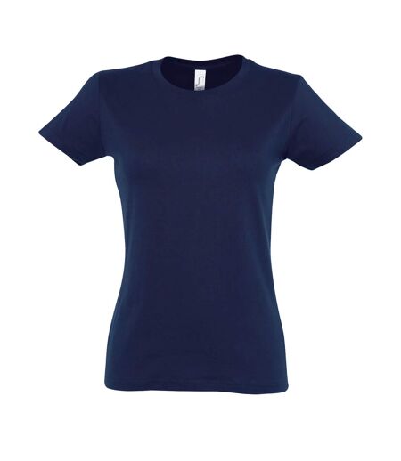 SOLS Womens/Ladies Imperial Heavy Short Sleeve Tee (French Navy)