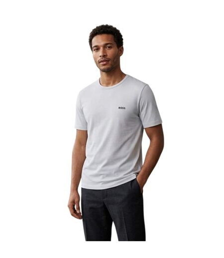 Lot De 3  T-shirts Motif/style Logo Brodé Homme Blanc Marron Noir Boss