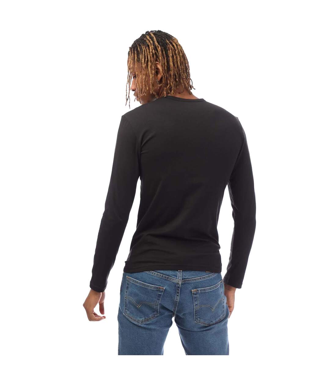 T-shirt Manches Longues Homme Noir Emporio Armani-2