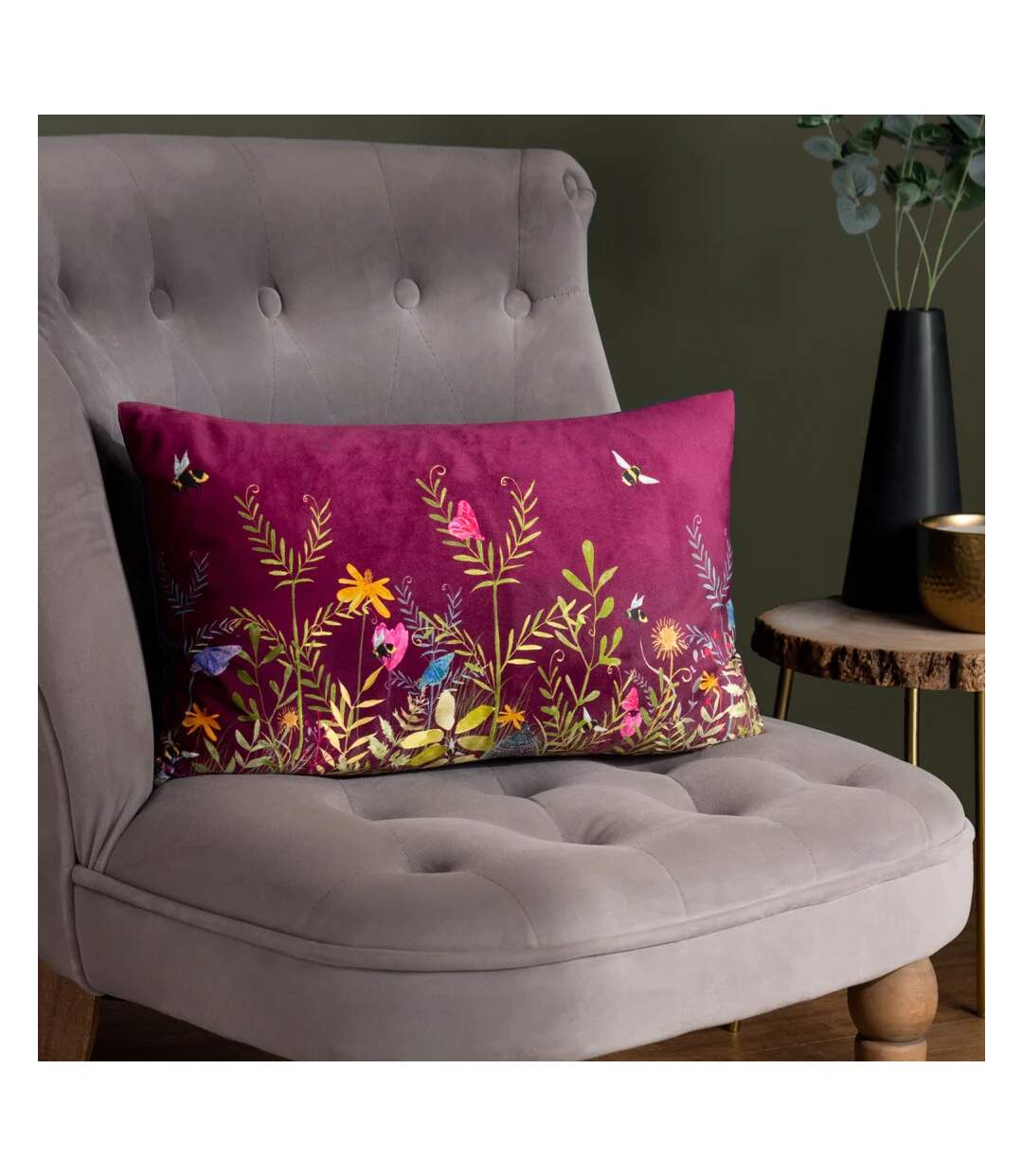 Willow meadow cushion cover 30cm x 50cm multicoloured Wylder