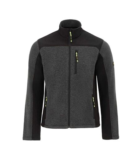 Mens On Site Fleece Jacket Black Grey Dunlop