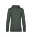 Sweat À Capuche Motif/style Uni Homme Gris Kaki B&C-1