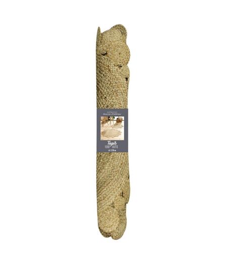 Tapis Déco Rond en Jute Cordou 120cm Naturel