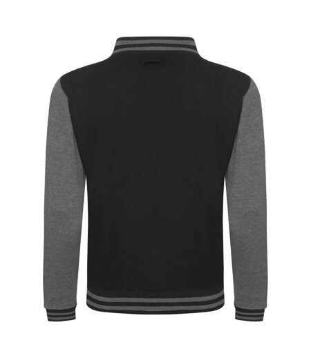 Blouson D'université Homme Noir Vif Charbon Chiné Awdis