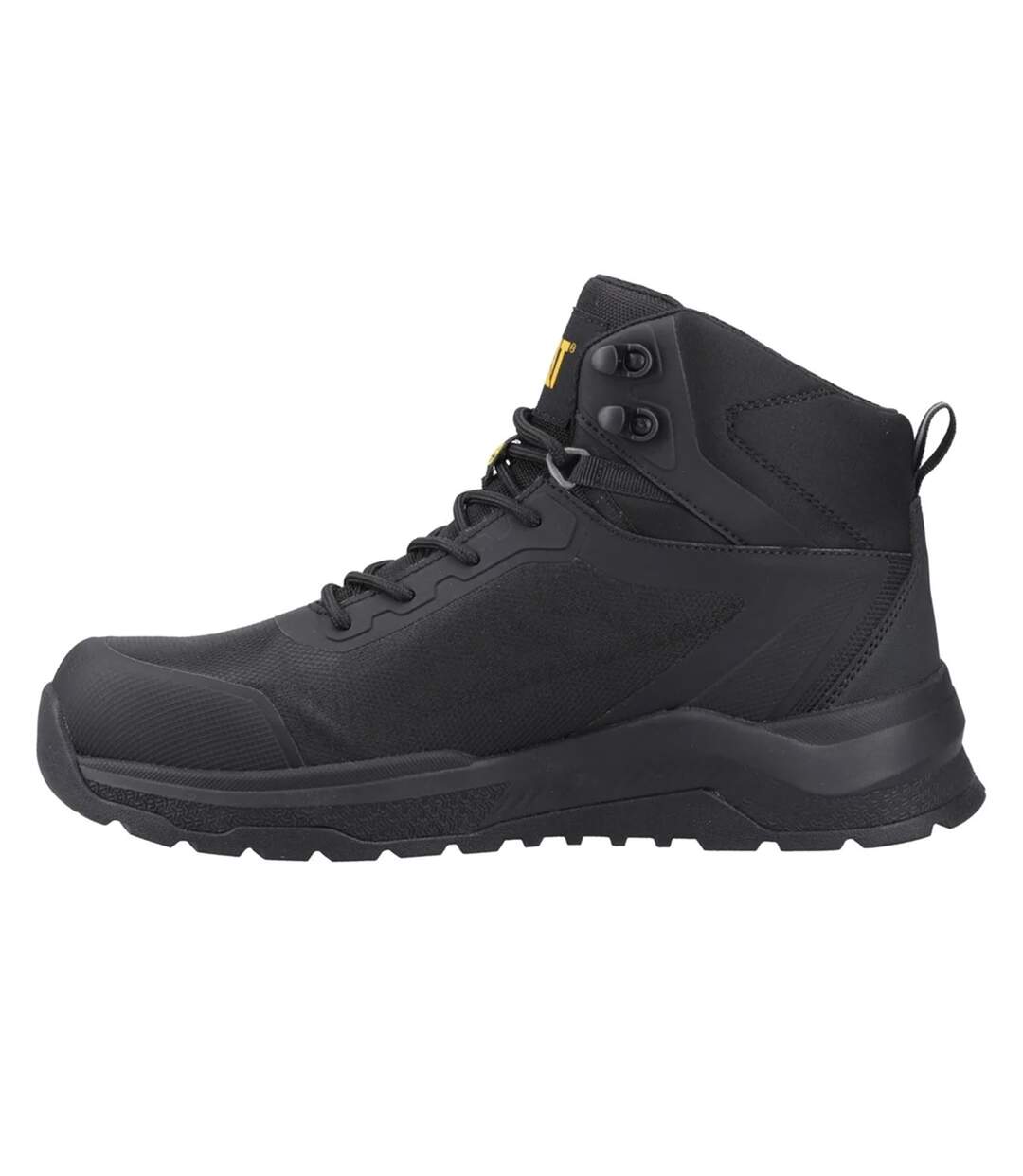 Mens Inductor Leather Mid Cut Mesh Safety Boots Black Caterpillar-3