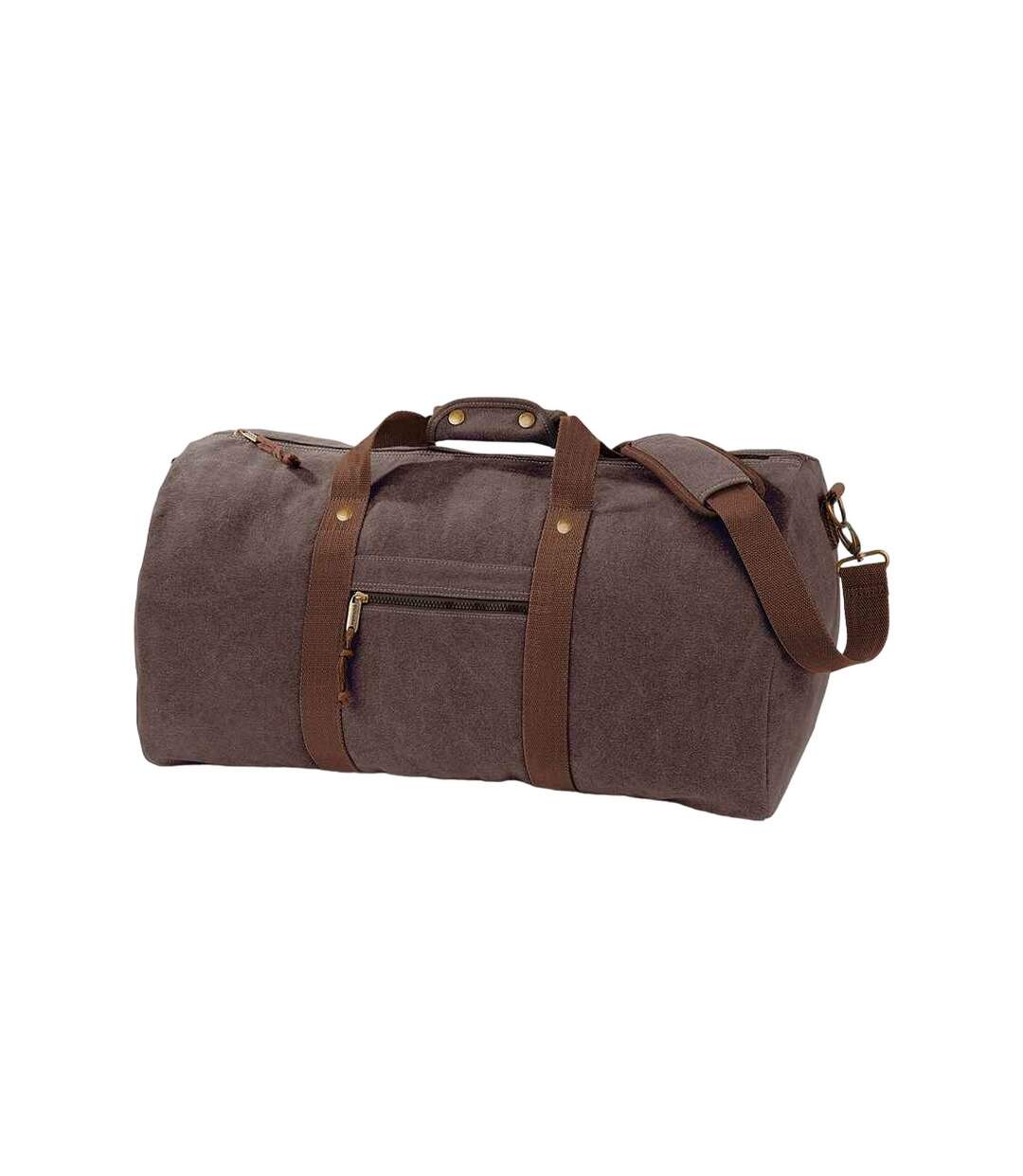 Vintage Canvas Holdall One Size Vintage Brown Quadra-1