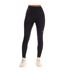 Womens/ladies Series-3 Long Active Leggings Black Skins-1