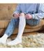 4 Pack Extra Wide Knee High Bamboo Diabetic Socks-5