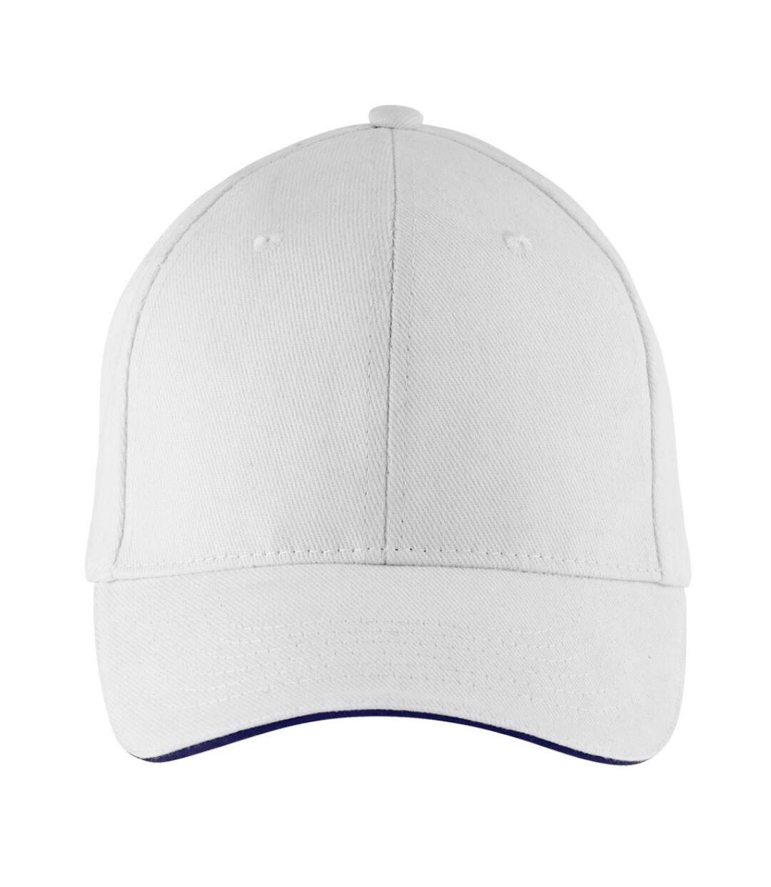 Casquette de baseball buffalo unisexe blanc/bleu marine SOLS-1