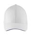 Casquette de baseball buffalo unisexe blanc/bleu marine SOLS-1