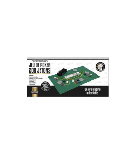 Jeu de Poker 200 Jetons 90cm Vert