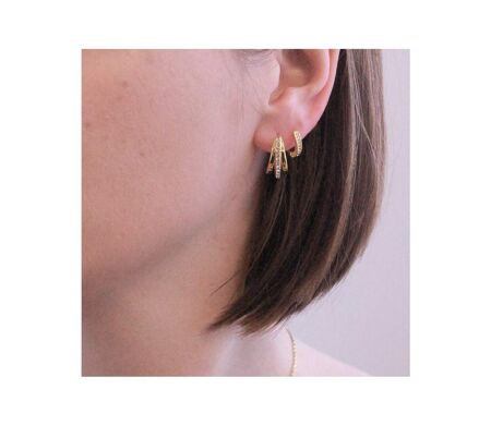 Boucles d'oreilles Aurielle Hoop, Cristal d'Autriche