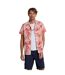 Mens will floral organic shirt red Animal