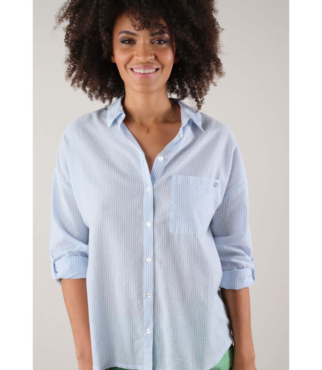 Chemise décontractée à manches longues pour femme ESTHER-1